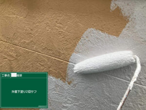 外壁下塗り2回目サフ