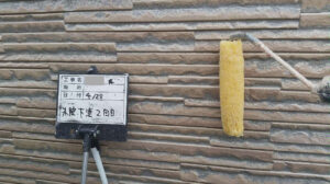 外壁下塗り2回目